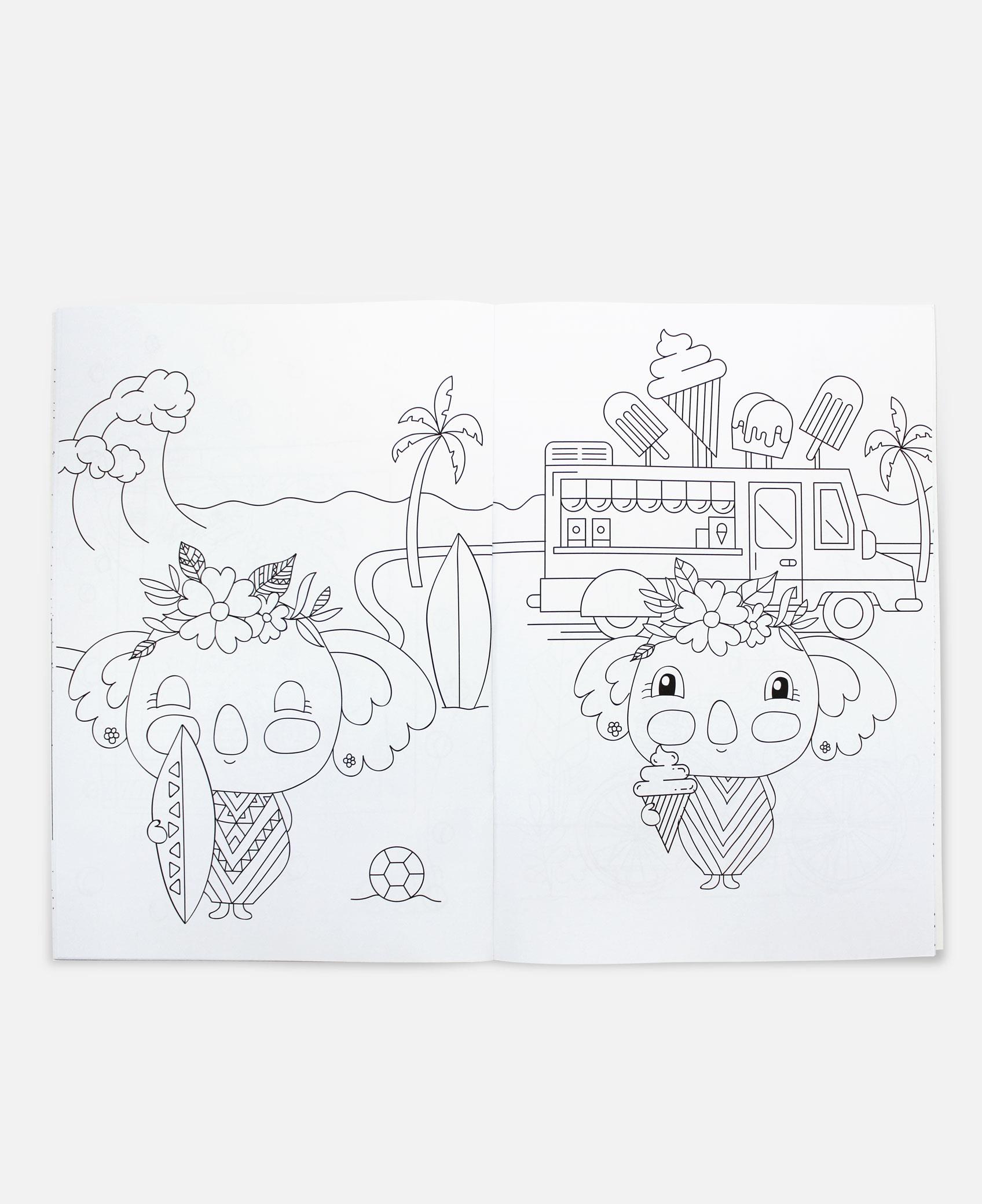 Livro de pintar para crianças KOALA-TY TIME
